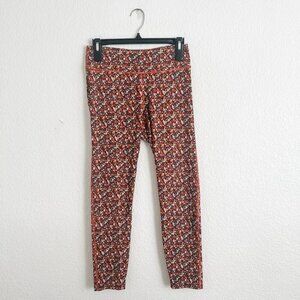 Outdoor Voices Medium TechSweat 7/8 Floral Leggings Pants Paprika Flower